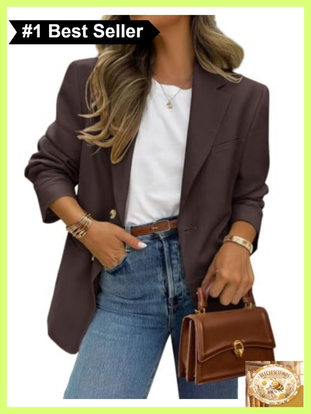 Women's Open Front Blazer Notch Lapel Business Casual Suit Jacket